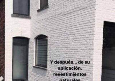 Pared después del proyectado.